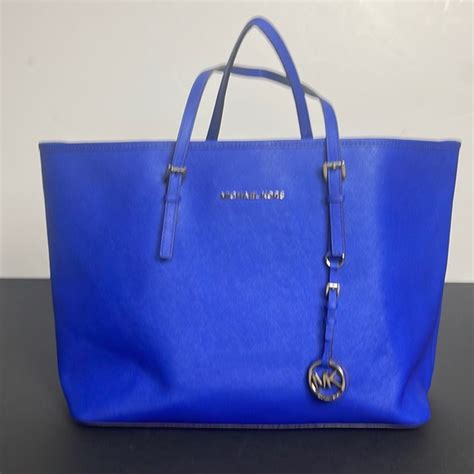 michael kors royal blue tote|Michael Kors navy blue crossbody.